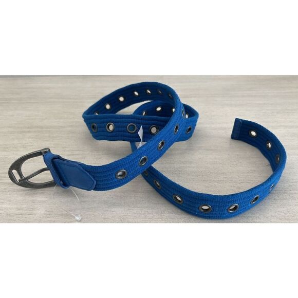 Free People Accessories - Free People Womens Sz S/M Blue Belt Canvas Leather NEW